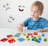 Montessori Wooden Face Change Puzzle Blocks