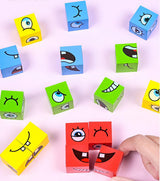 Montessori Wooden Face Change Puzzle Blocks